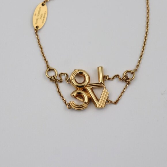 LOUIS VUITTON Gold Love Charm Bracelet - Picture 4 of 7